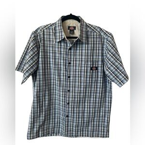 DICKIES- MENS SHORT SLEEVE BUTTON DOWN DRESS SHIRT